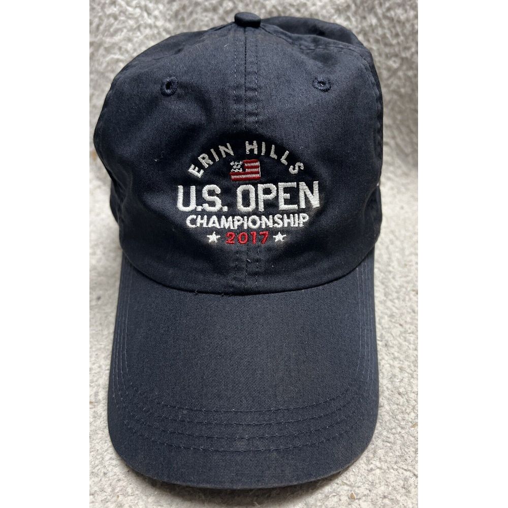Us Open Erin Hills Championship 2017  Hat Cap  Rare  Navy Blue With Flag